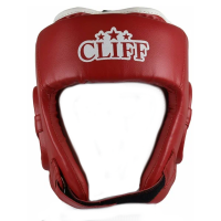 Шлем для единоборств CLIFF Ф-5, открытый, PVC, красный, p.M / Ф-5