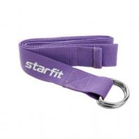 Ремень для йоги STARFIT YB-100 180 см, хлопок, фиолетовый пастель / 4680459127457