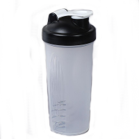 Бутылка/Шейкер SHAKER SHS-600 бело-чёрная, для спортивного питания 600ML / 735019
