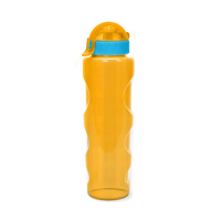 Бутылка для воды "LIFESTYLE" со шнурком, 700 ml., anatomic, прозрачно/желтый / КК0161