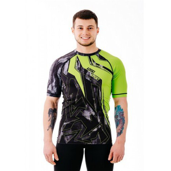 Рашгард кор. рукав мужской Green rock (XL(52-54))