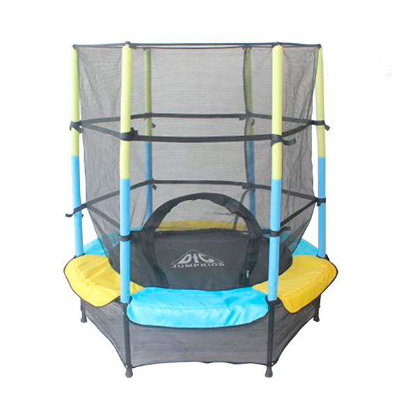 Батут DFC JUMP KIDS 55" желт/син, сетка (137см) /  55INCH-JD-YB