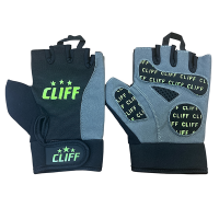 Перчатки для фитнеса CLIFF #17, чёрно-серые,  р.M / #17