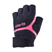 Перчатки для фитнеса Starfit WG-103, черный/малиновый (M) / 20811