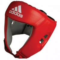Шлем боксерский Adidas, открытый, красный, натуральная кожа, L / WS