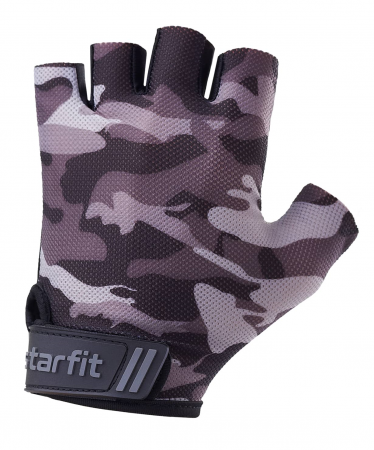 Перчатки для фитнеса Starfit WG-101, серый камуфляж (XS) / 20806