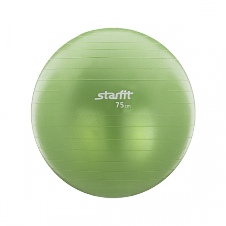 Фитбол STARFIT GB-104 75 см, 1200 гр, без насоса, зеленый (антивзрыв) / 16539