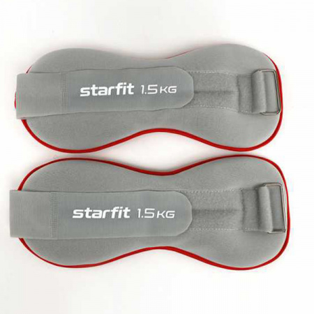 Утяжелители универсальные STARFIT WT-501 1,5 кг, красный/серый / 1531