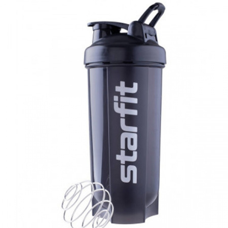 Шейкер с металлическим венчиком STARFIT FB-200 сферическое дно, серый/черный / 19282