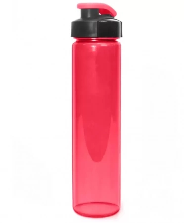 Бутылка для воды "HEALTH and FITNESS", 500 ml., straight, прозрачно/красный / КК0160