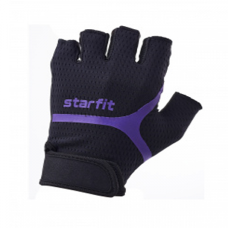 Перчатки для фитнеса Starfit WG-103, черный/фиолетовый (XS) / 20813