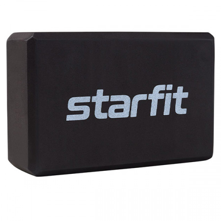 Блок для йоги STARFIT YB-200 EVA, 8 см, 115 гр, 22,5х15 см, черный / 3534