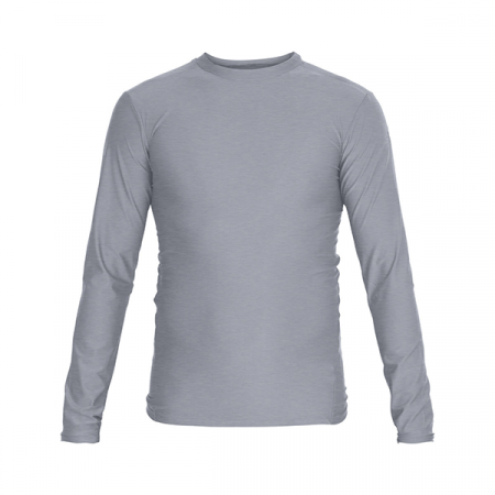 Футболка компрессионная (Рашгард) Rush Guard Long Sleeve серая (размер L) / adiTS313
