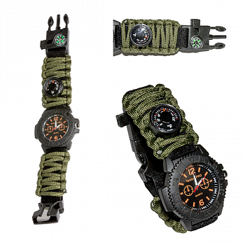 Watch Adjustable with paracord, olive /3020B