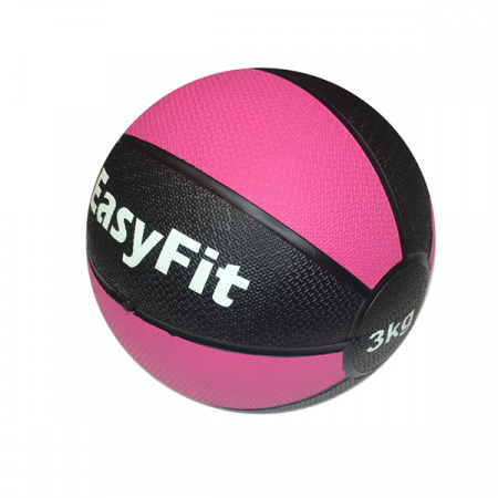 Медбол EasyFit 3 кг черно-розовый / 1512