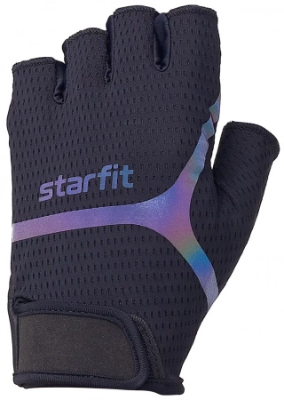 Перчатки для фитнеса Starfit WG-103, черный/фиолетовый (M) / 20813