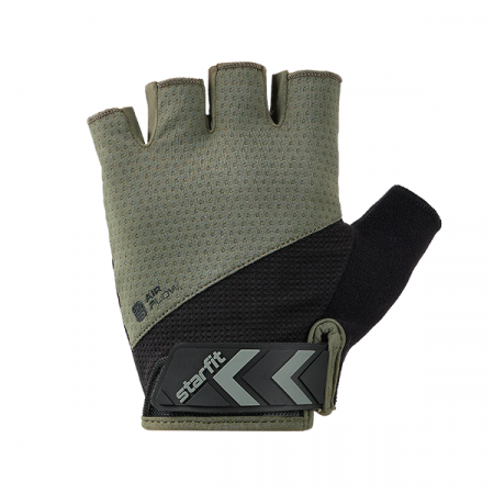 Перчатки для фитнеса STARFIT WG-204, черный/хаки (M) / 4449