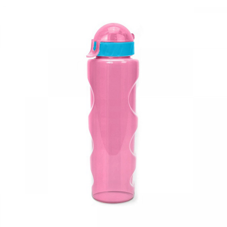 Бутылка для воды "LIFESTYLE" со шнурком, 700 ml., anatomic, прозрачно/розовый / КК0161